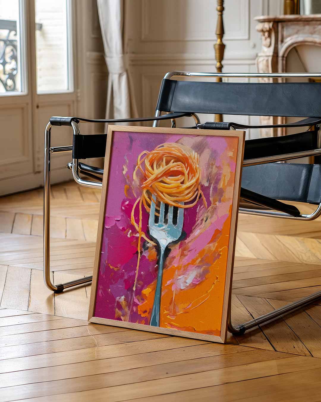 Smakelijke Kleuren Spaghetti Poster-WallArtistic