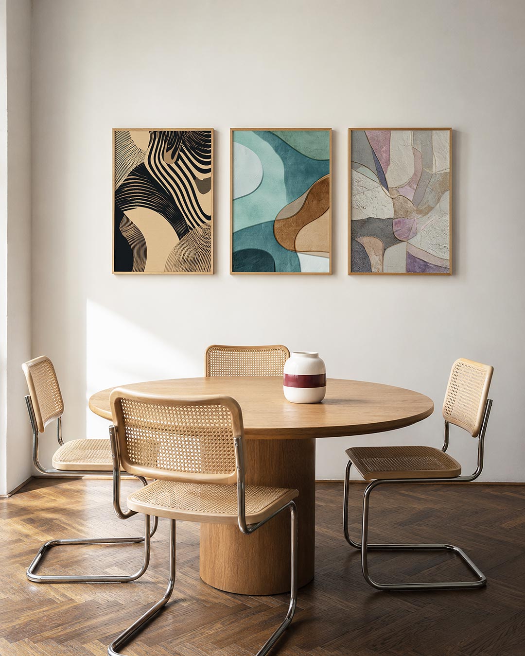 Golvend lijnenspel Posterset