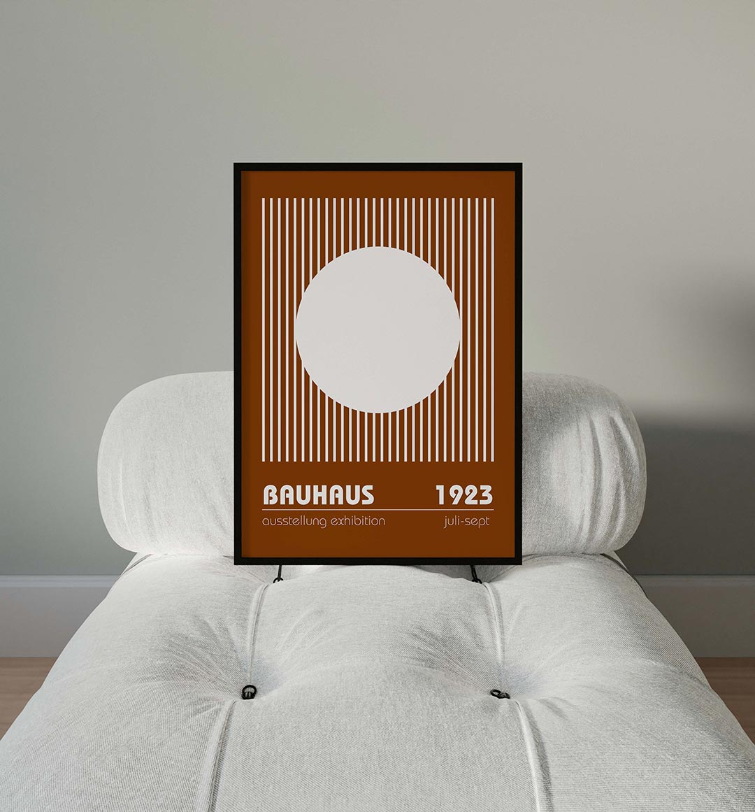 Lijnen en cirkel Poster