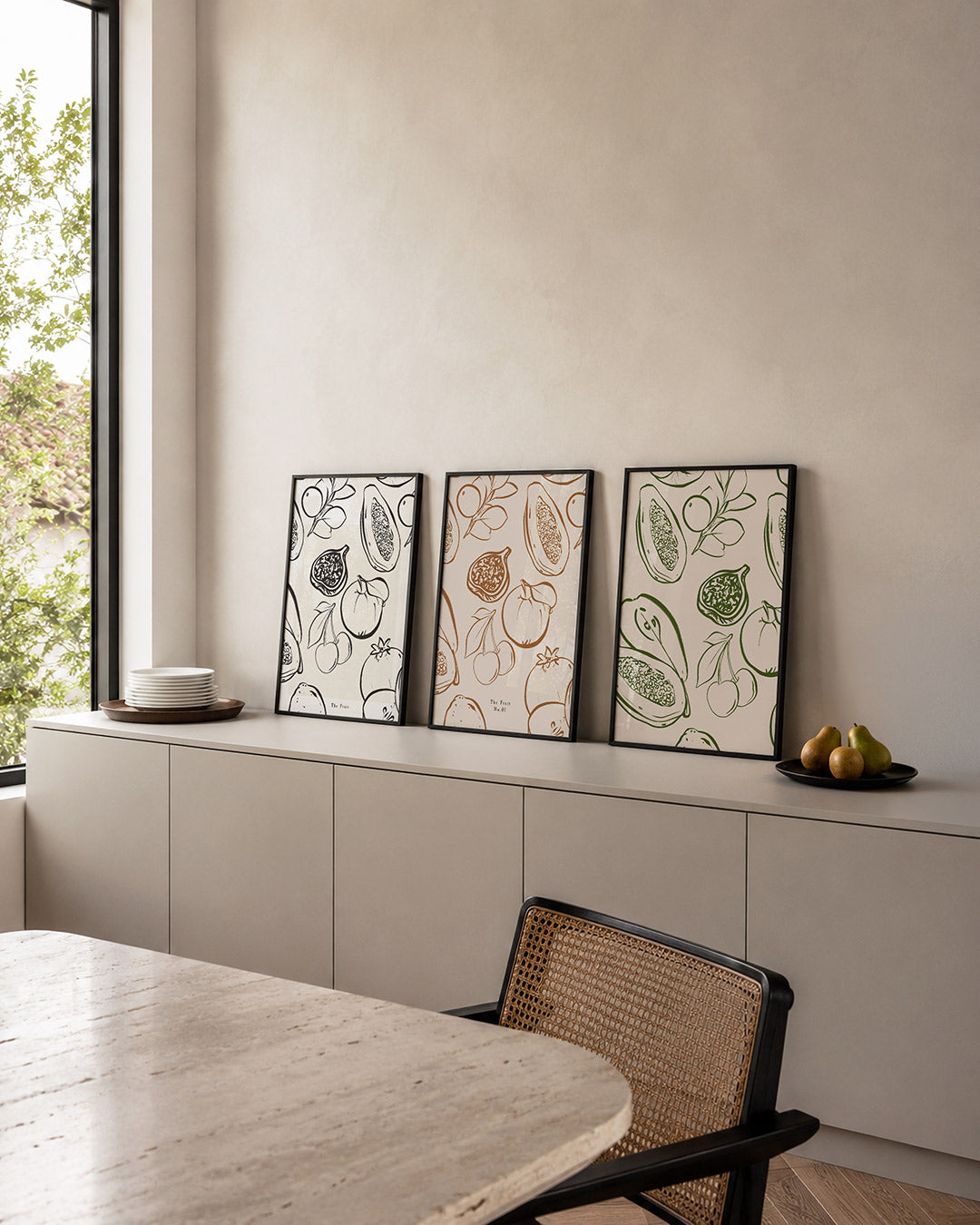 Fruitige lijnenspel Posterset