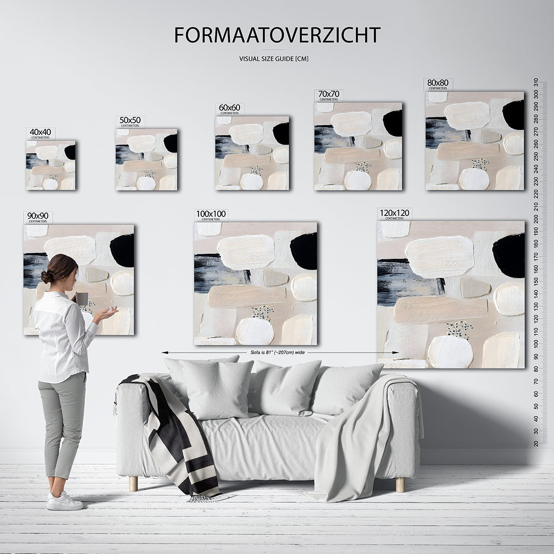 Organische vormen compositie Kunstwerk
