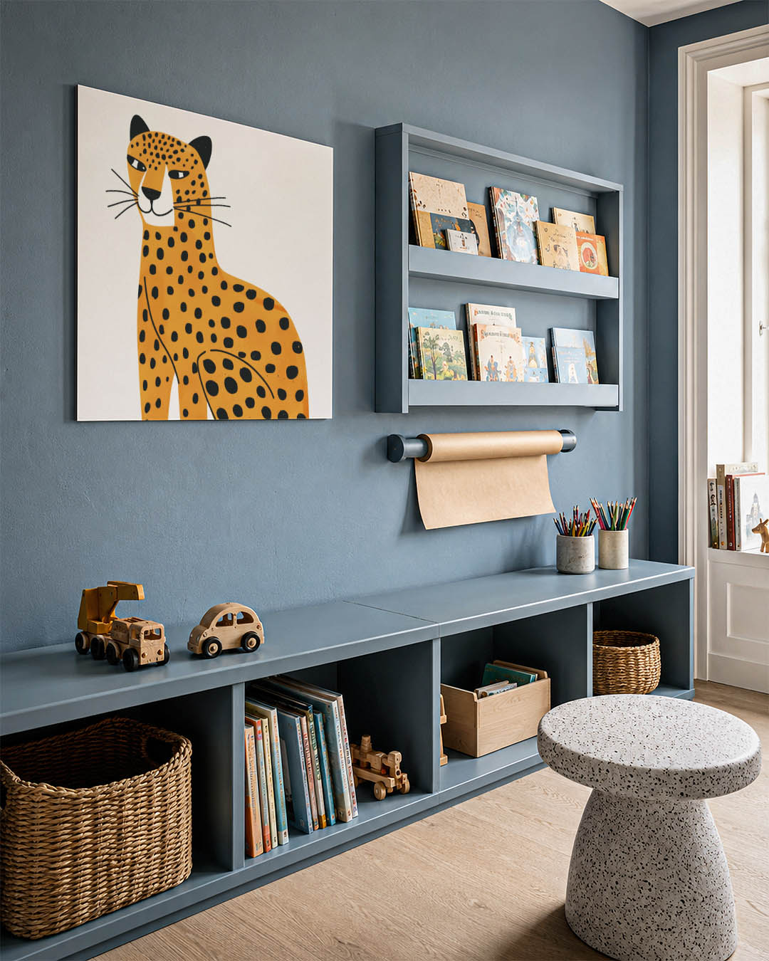 Gestileerde luipaard illustratie Kunstwerk