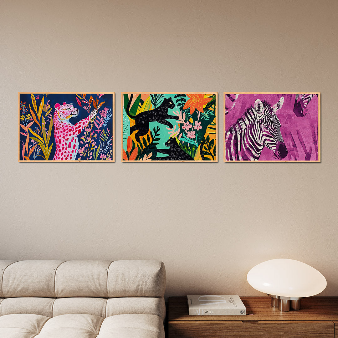 Kleurrijke dierenwereld Posterset