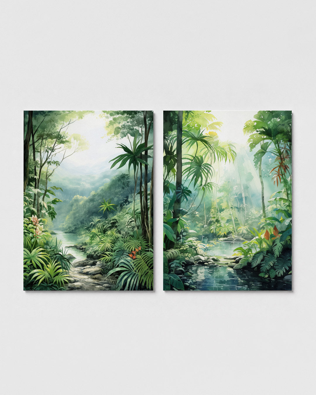 Groene jungle harmonie Posterset