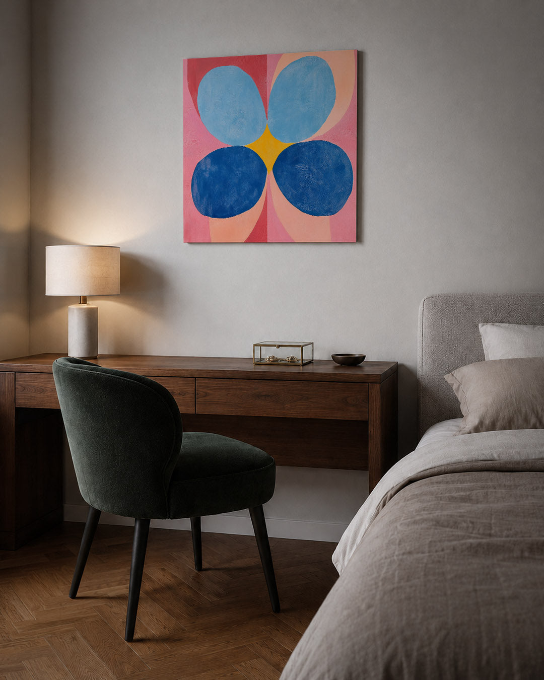 Vormenspel met kleuren Kunstwerk