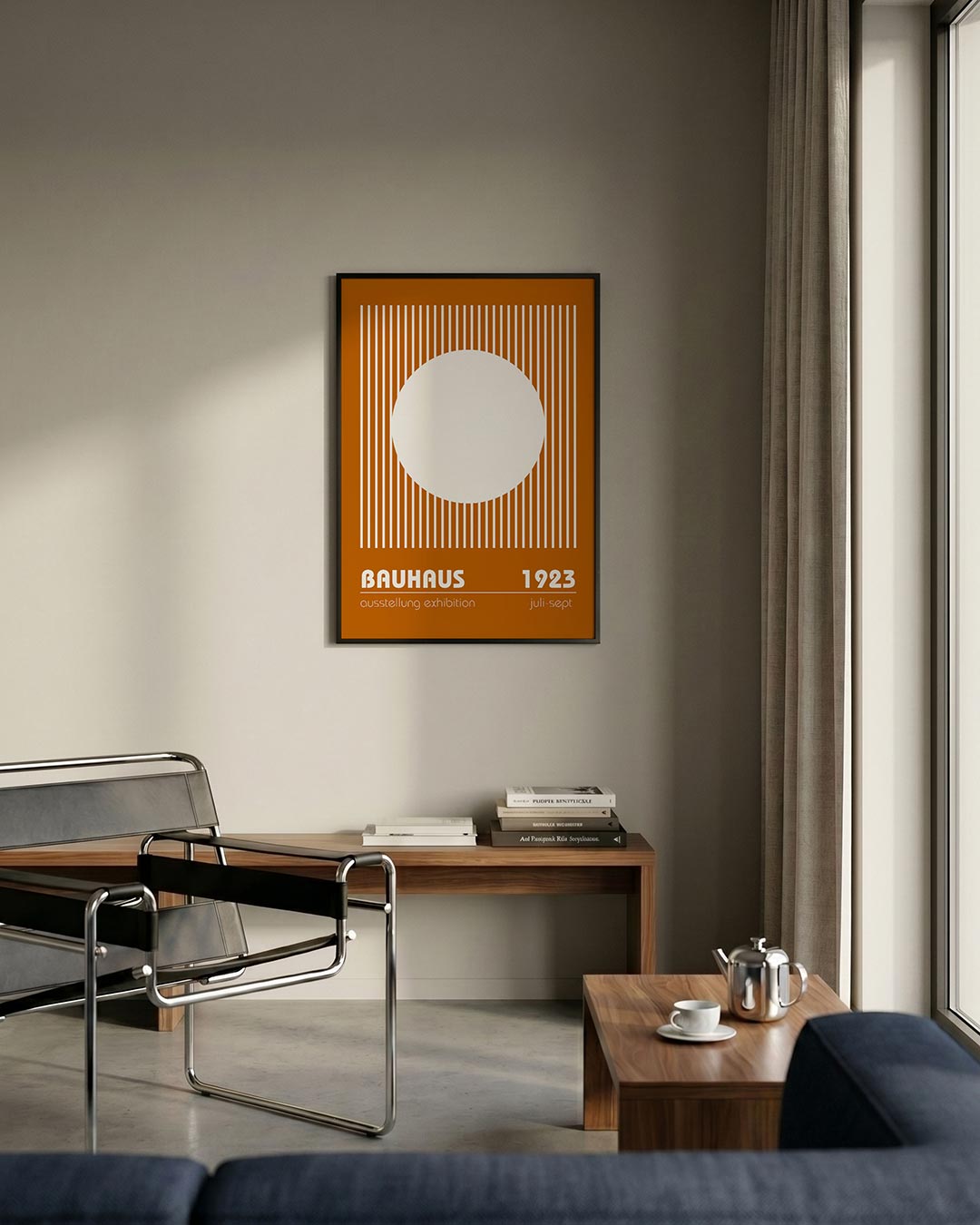 Lijnen en cirkel Poster