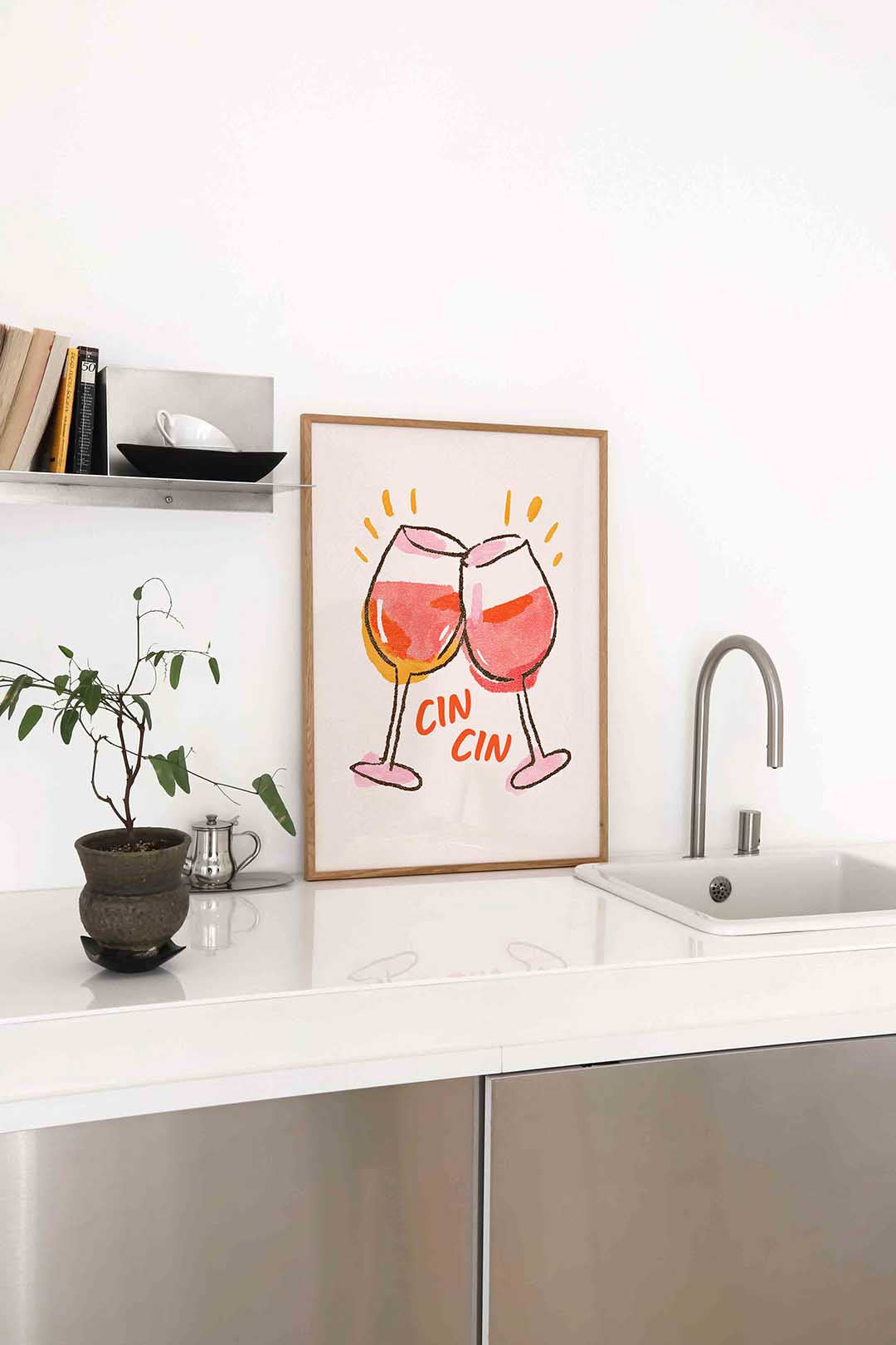Twee glazen Poster