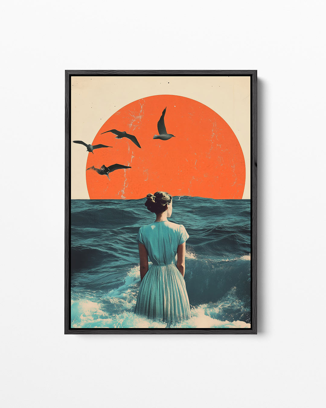 Vrouw bij zee Kunstwerk