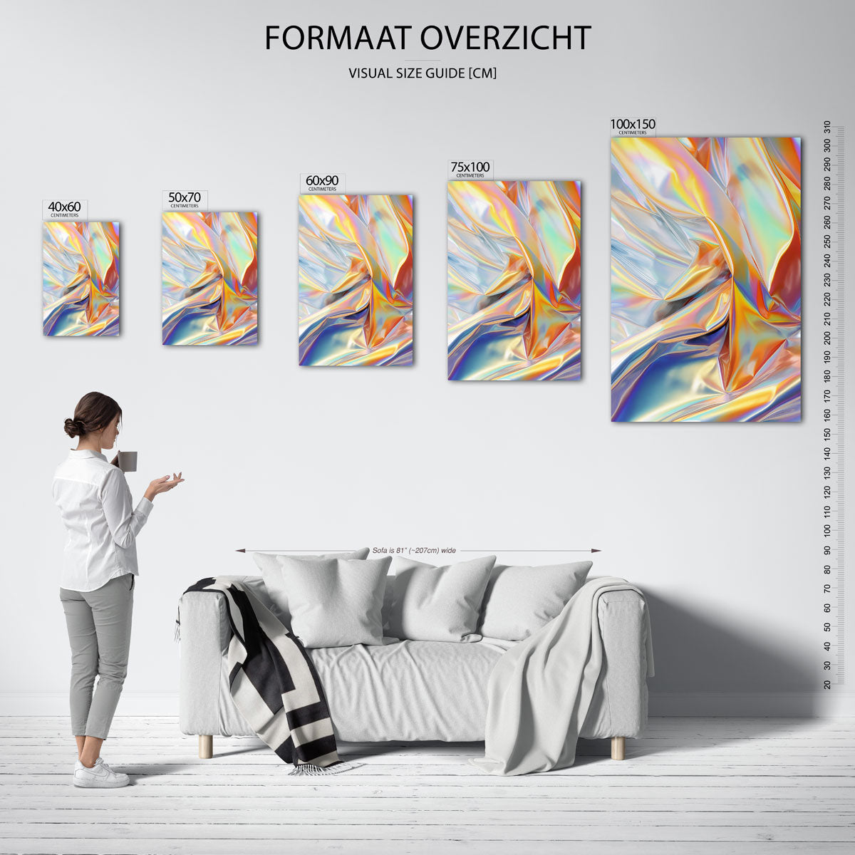 Iridescente kleurenpracht Kunstwerk