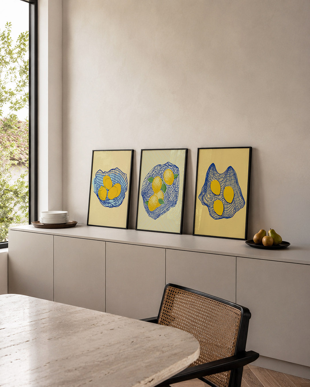 Citroenen in raster Posterset