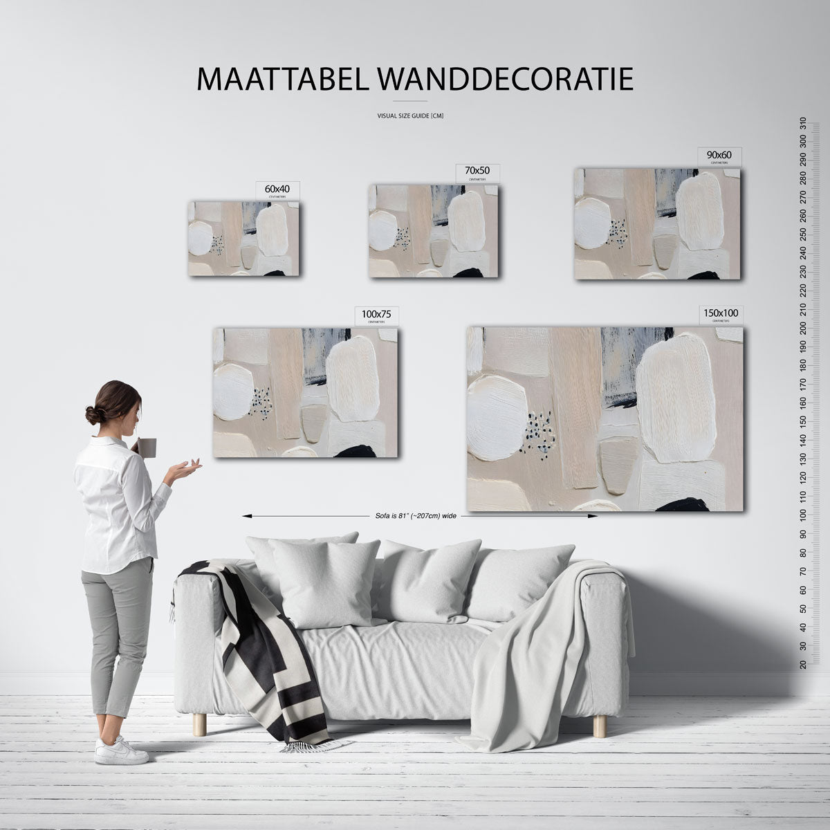 Organische vormen compositie Kunstwerk