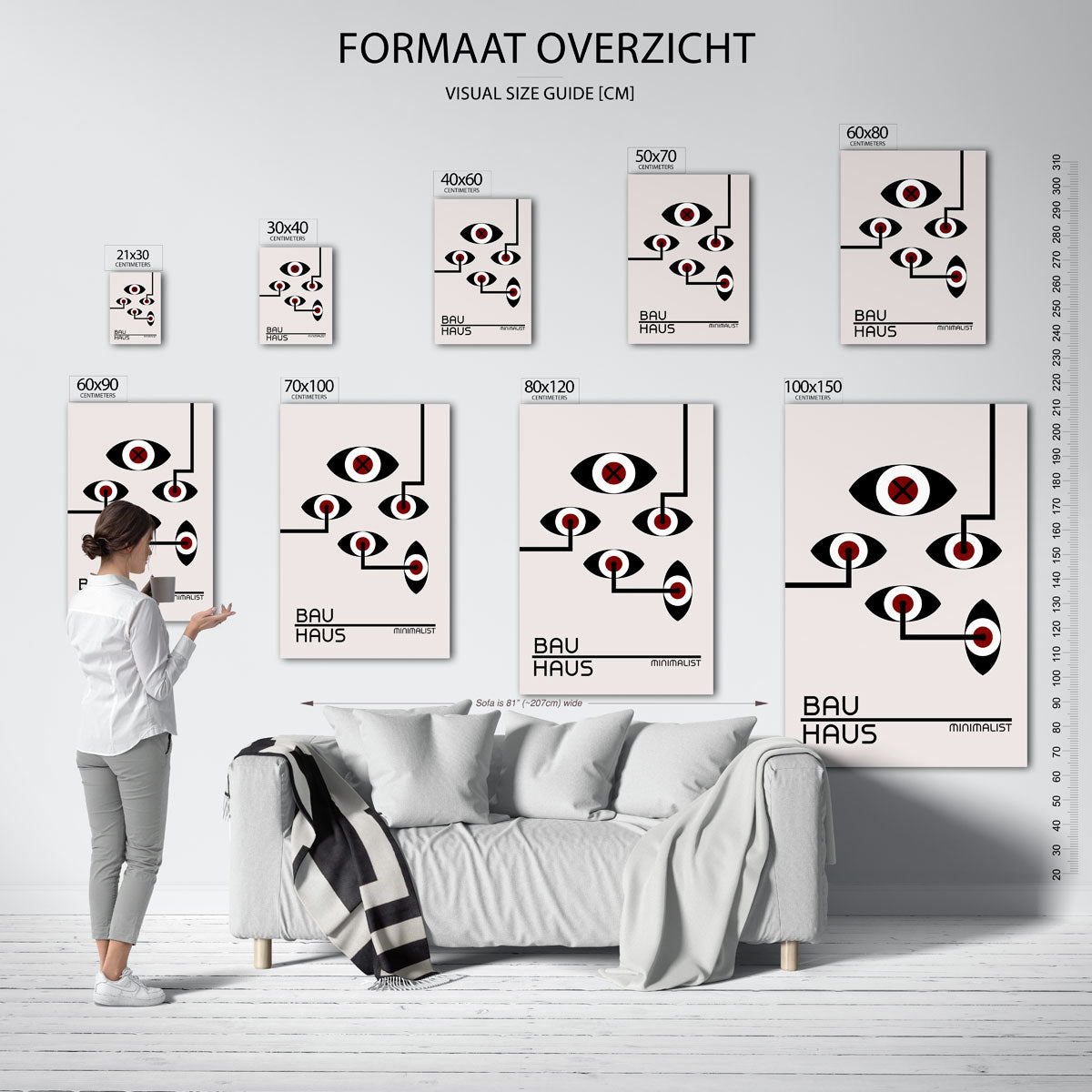 Oogvormen en lijnen Poster