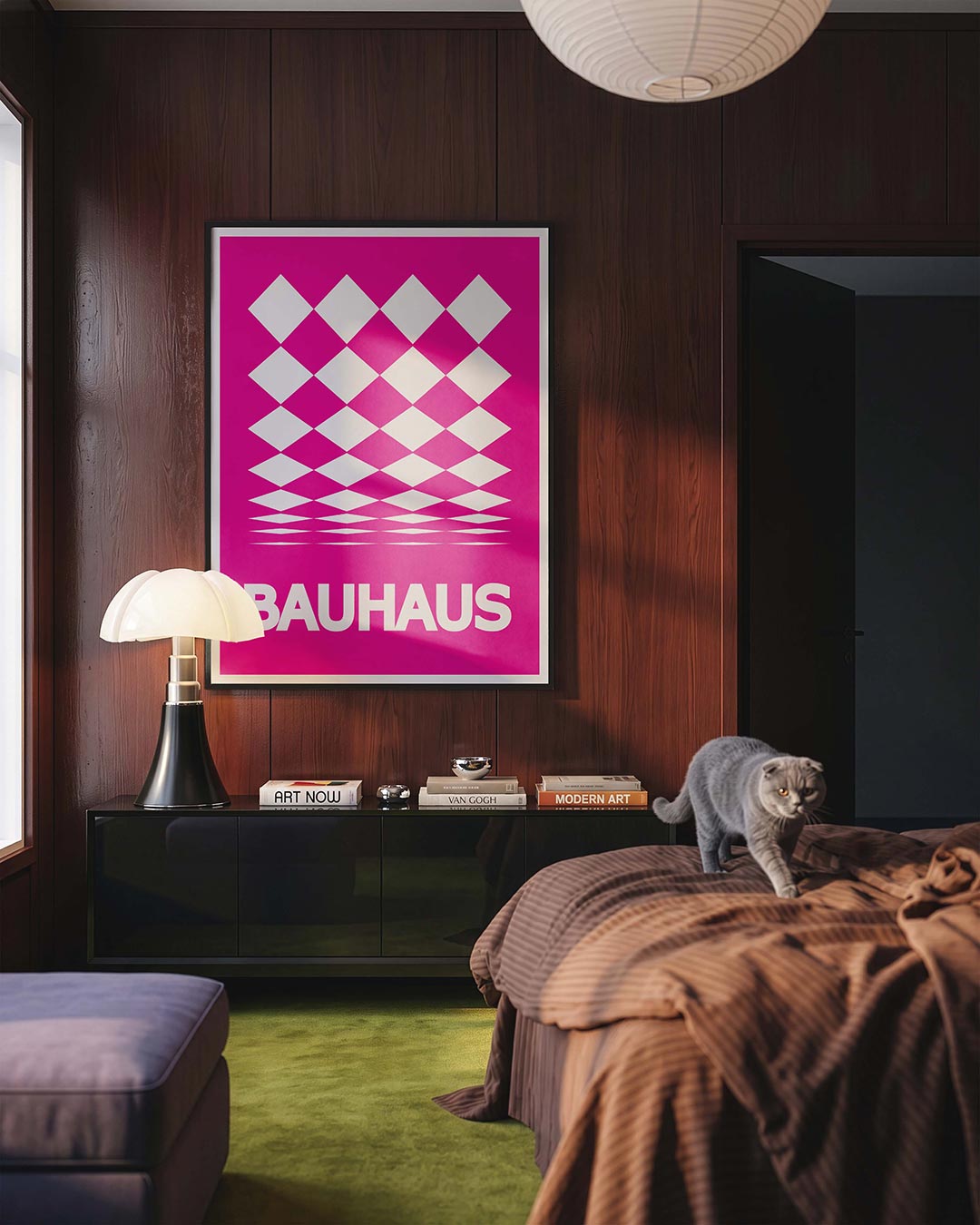 Diamantpatroon perspectief Poster