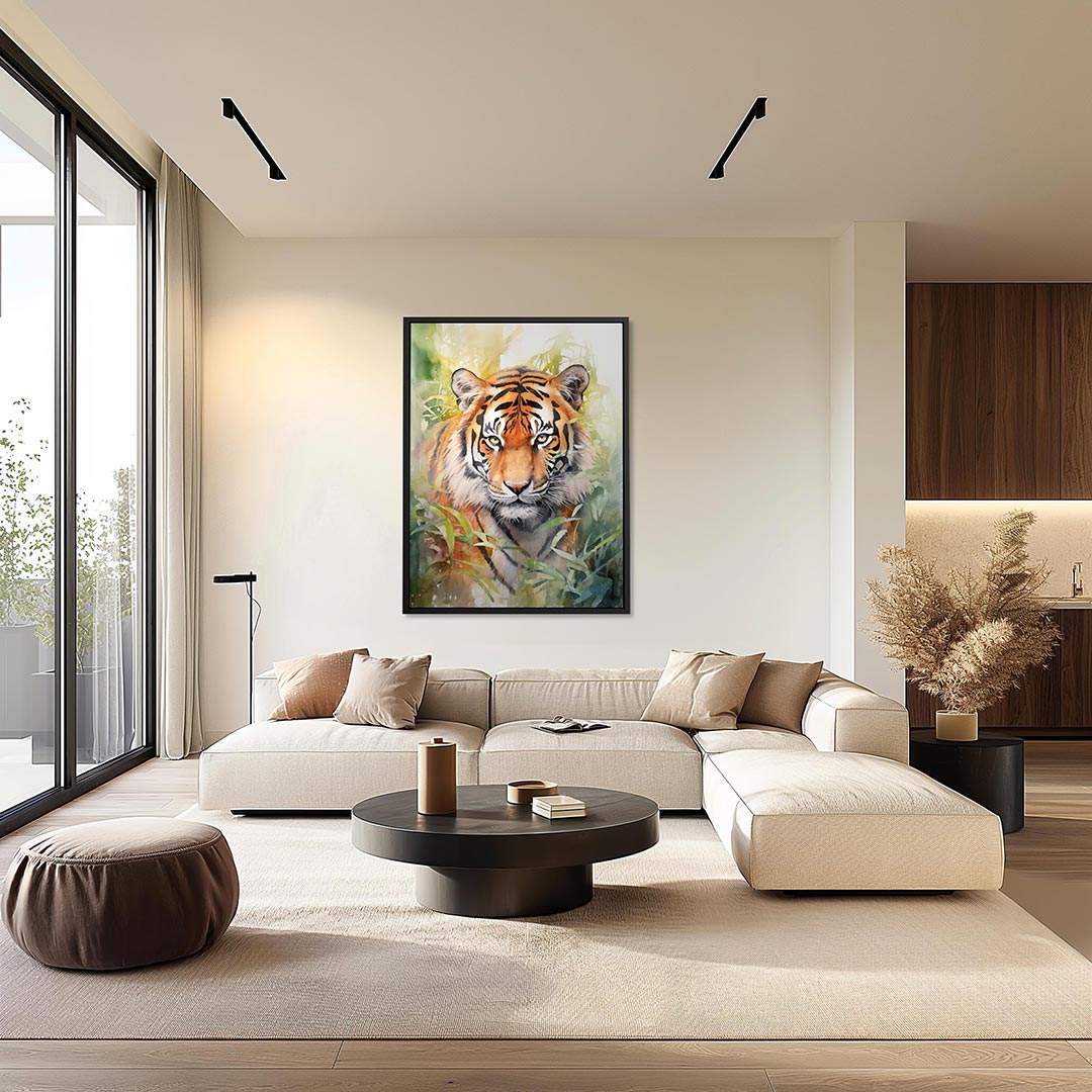 Tijger in jungle Kunstwerk