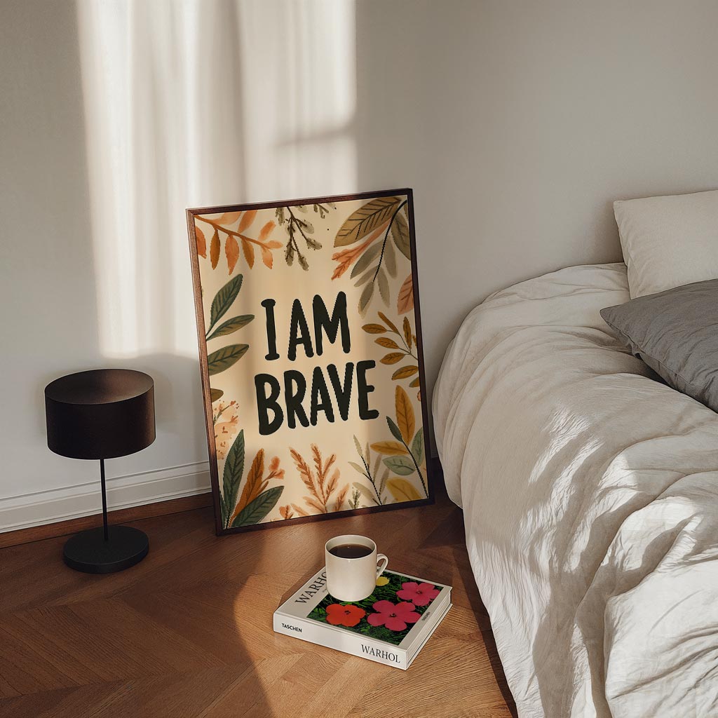 Dappere Quote Botanische Poster-WallArtistic