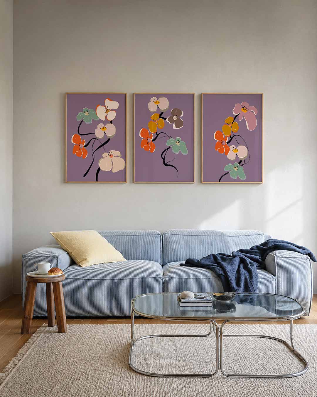 Bloemrijke lijnen Posterset