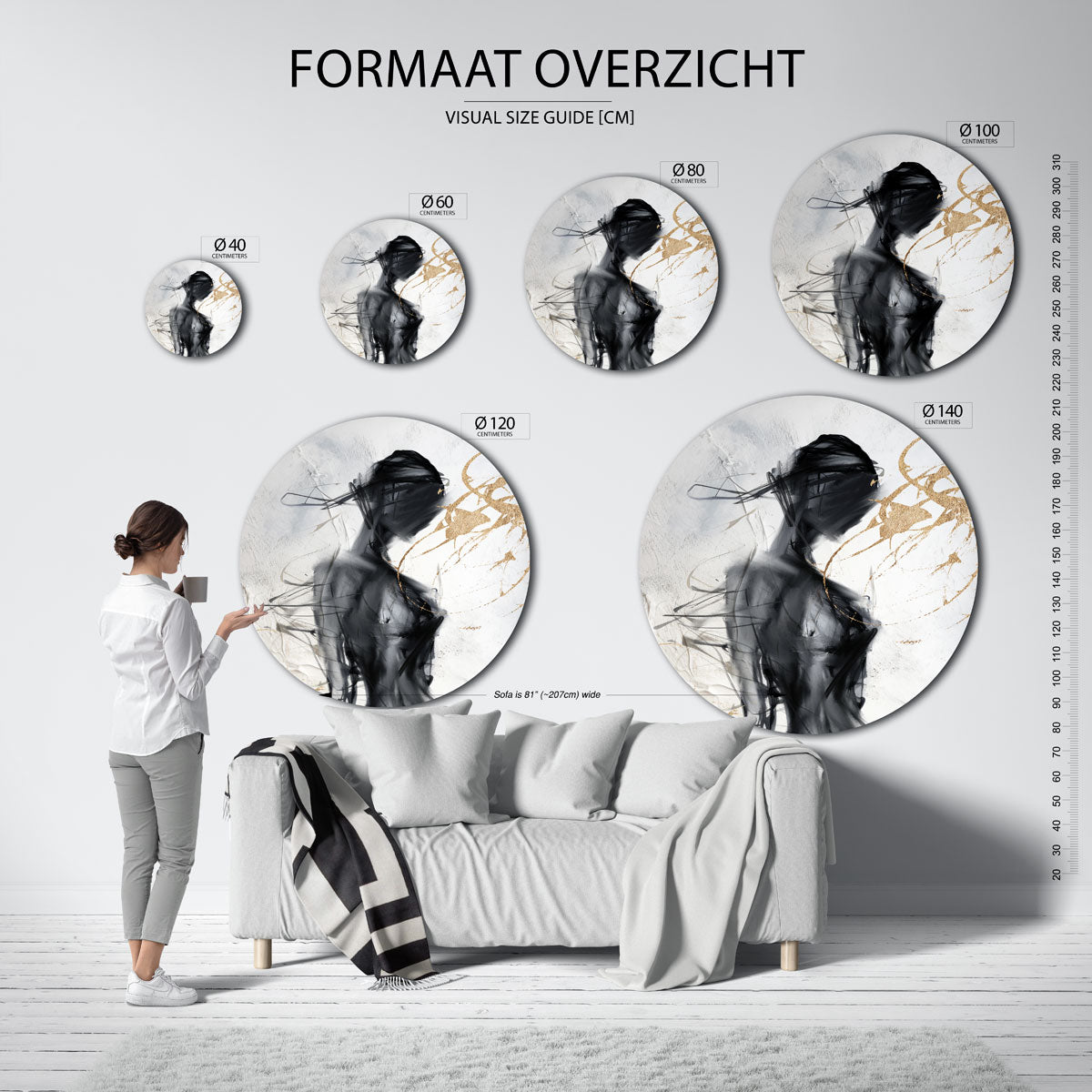 Abstracte figuur Muurcirkel