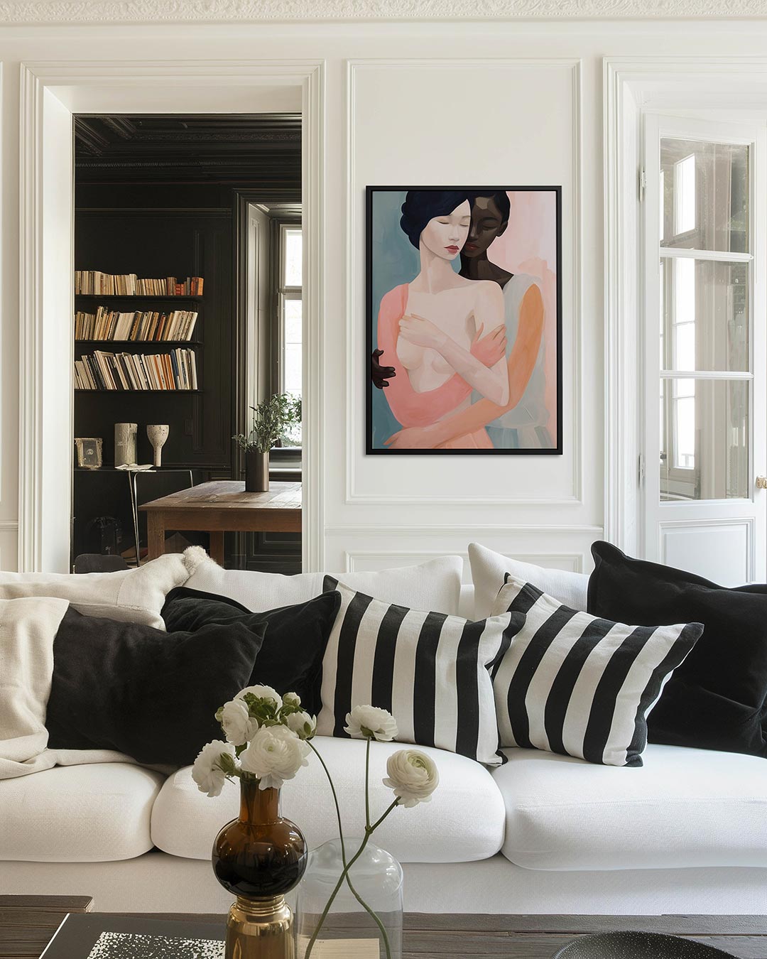 Intieme omhelzing Kunstwerk