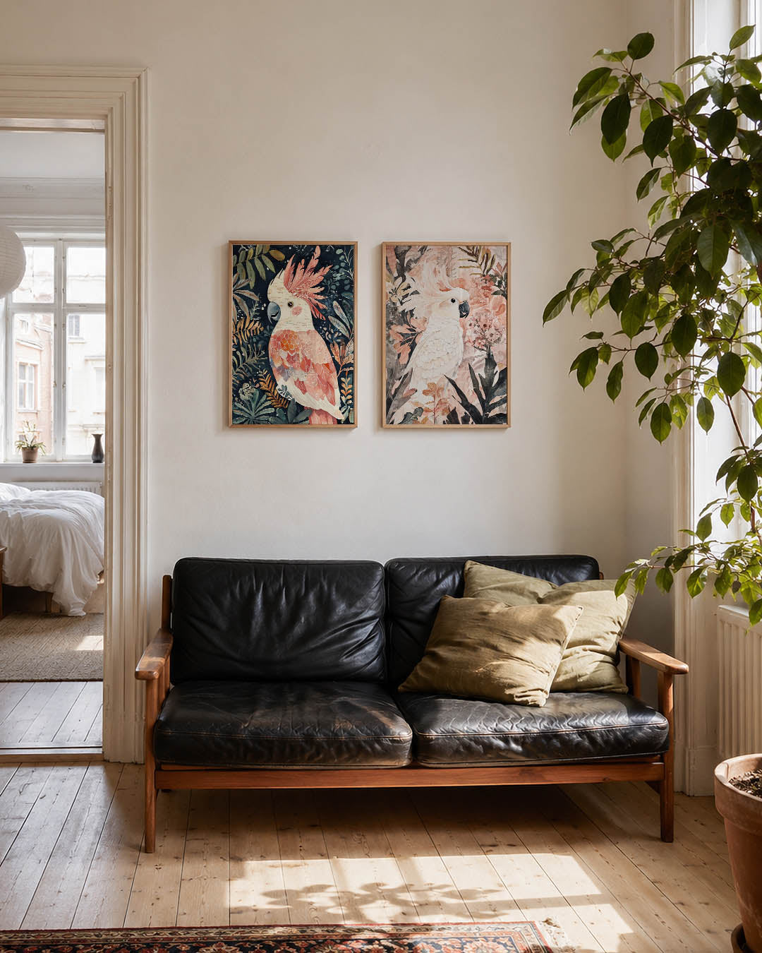 Vogels en bladeren Posterset
