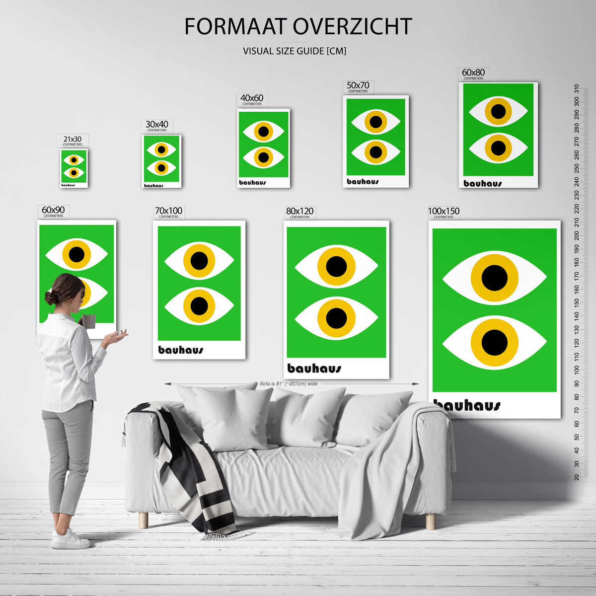 Oogvormen en kleur Poster