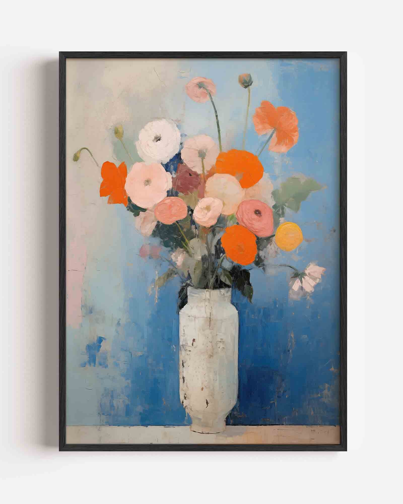 Bloemen in vaas Poster