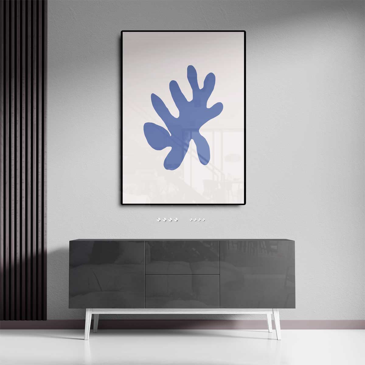 Blauw Vormen Spel Kunstwerk-canvas-dibond-plexiglas-wanddecoratie-WallArtistic