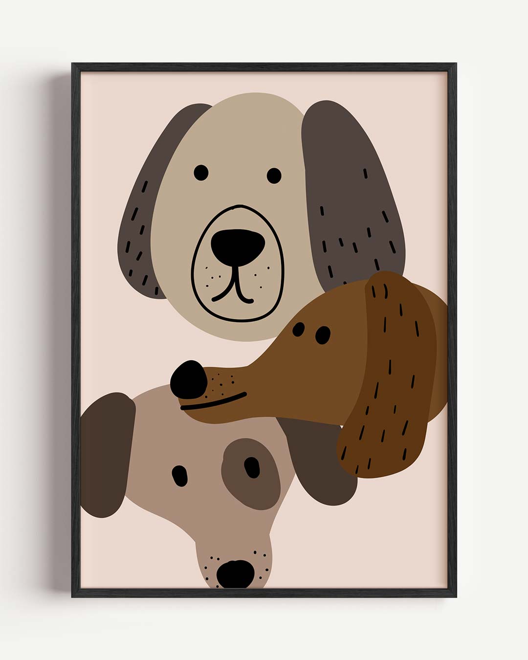 Schattige Hondenportretten Poster-WallArtistic