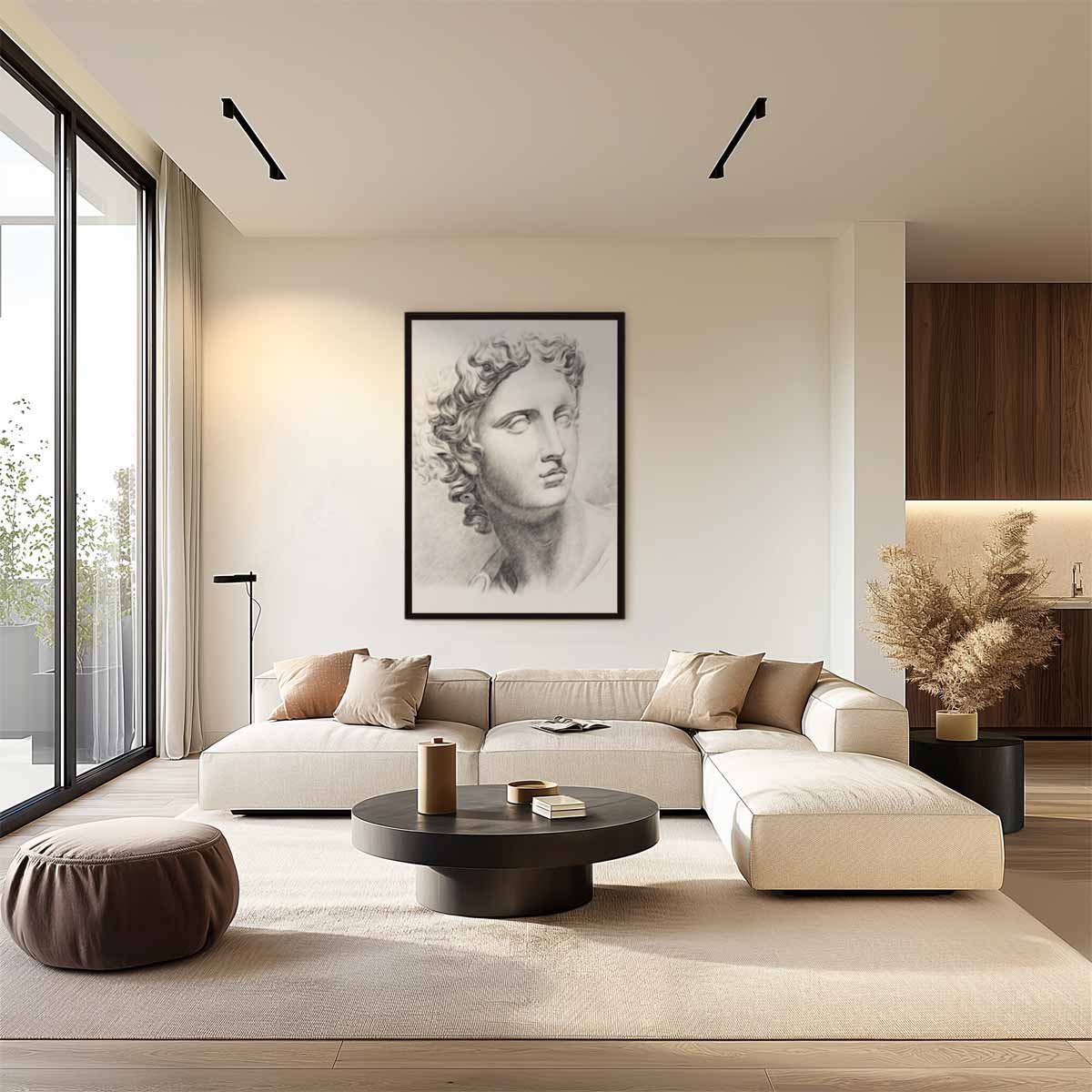 Klassieke Elegantie Schets Kunstwerk-canvas-dibond-plexiglas-wanddecoratie-WallArtistic