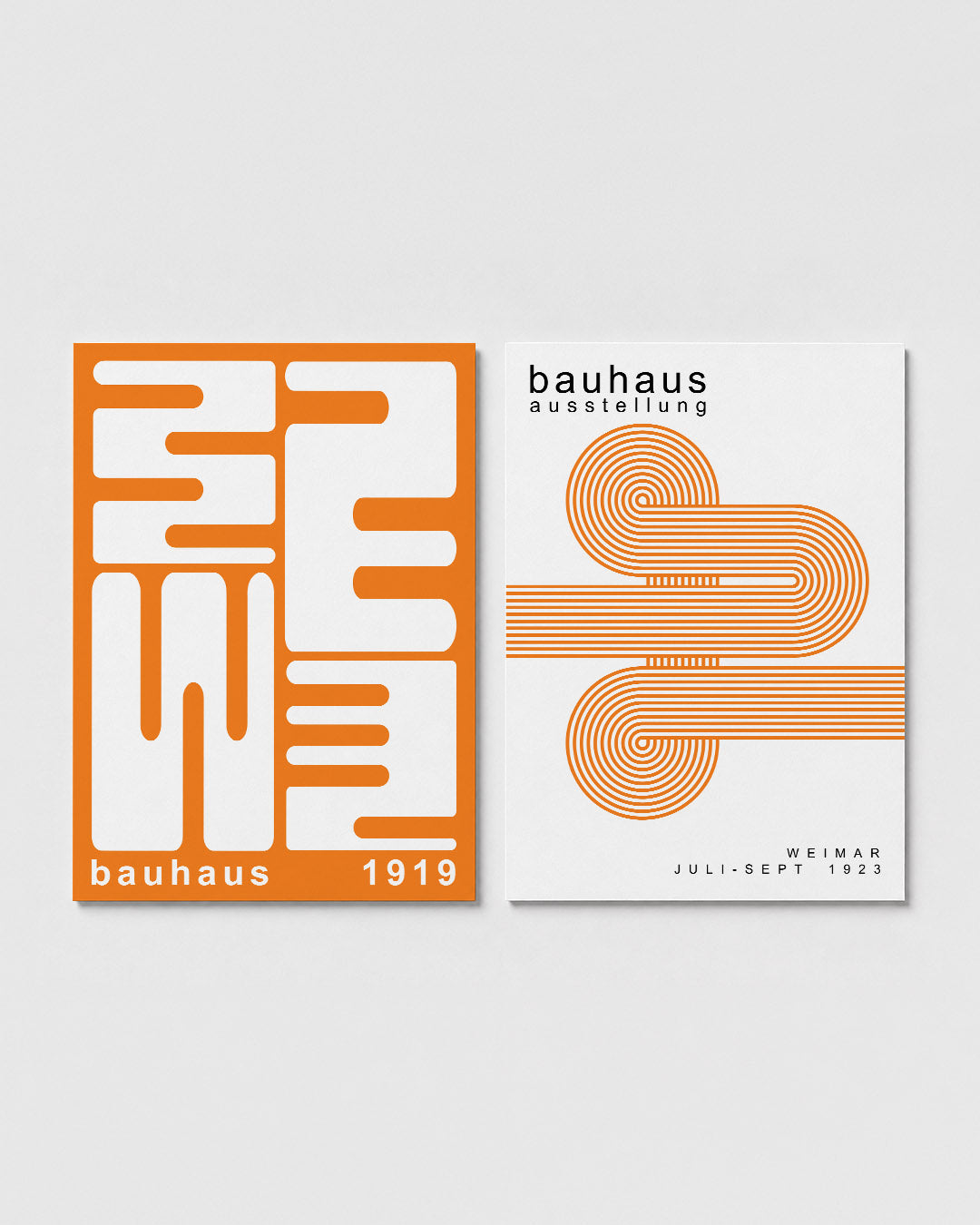 Oranje lijnenspel Posterset