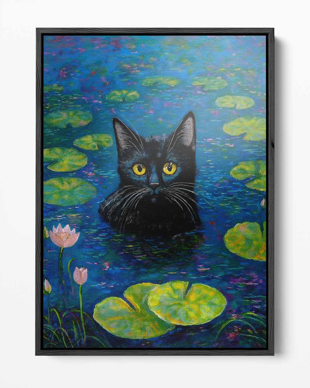 Kat in de Waterlelies Kunstwerk