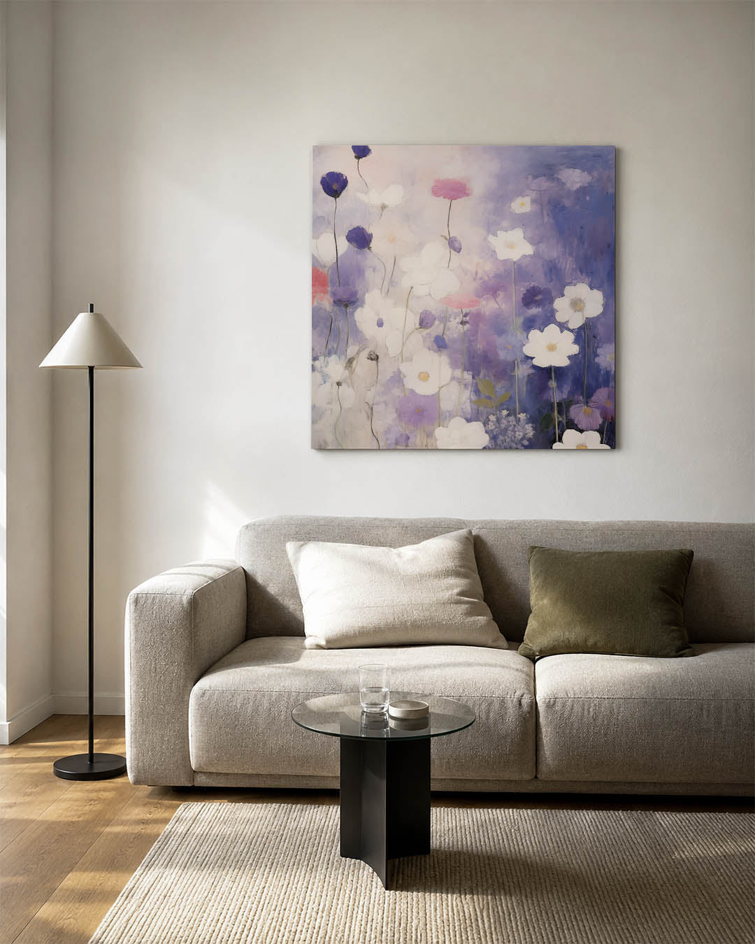 Bloemen in zachte tinten Kunstwerk