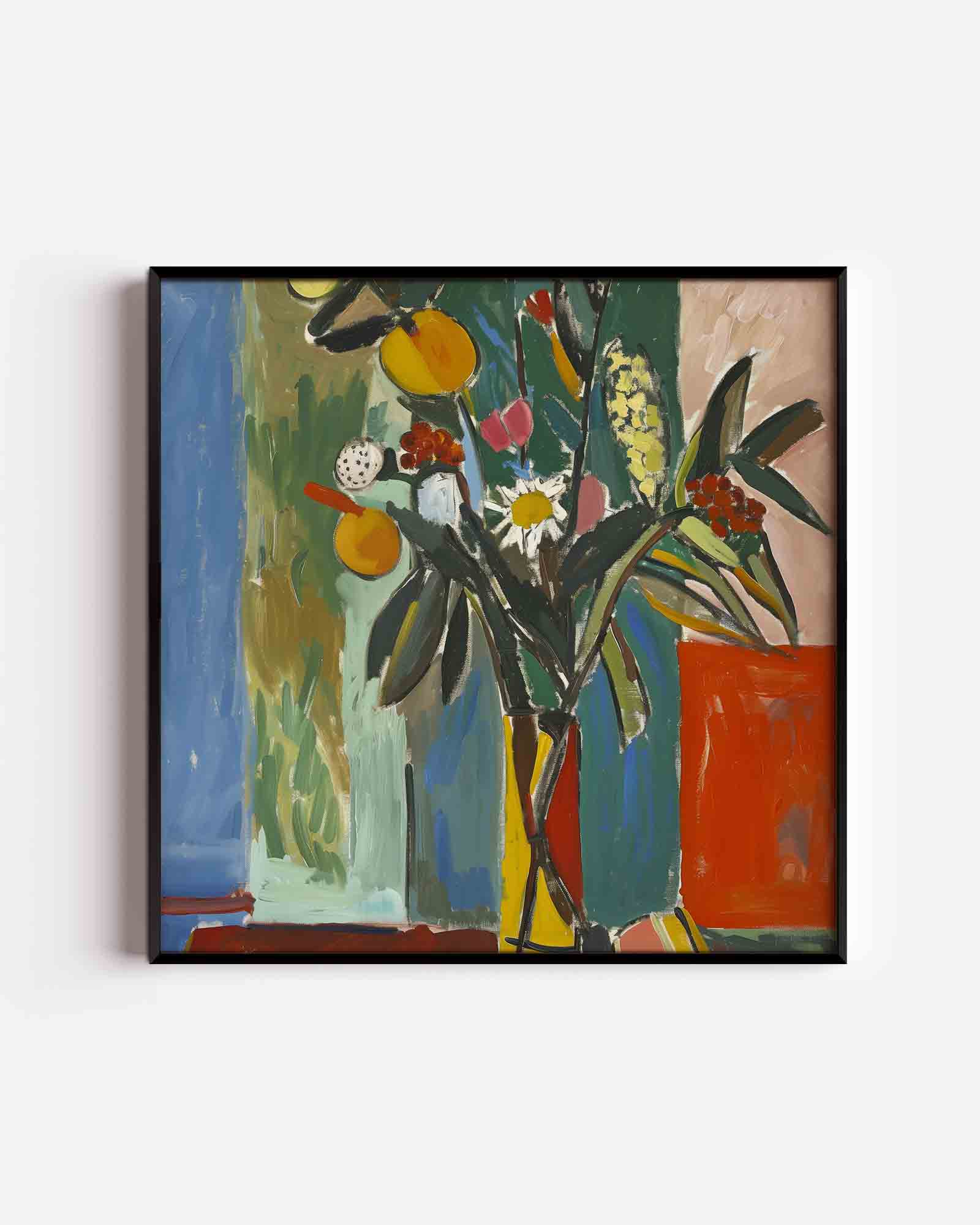 Bloemen en fruit Poster