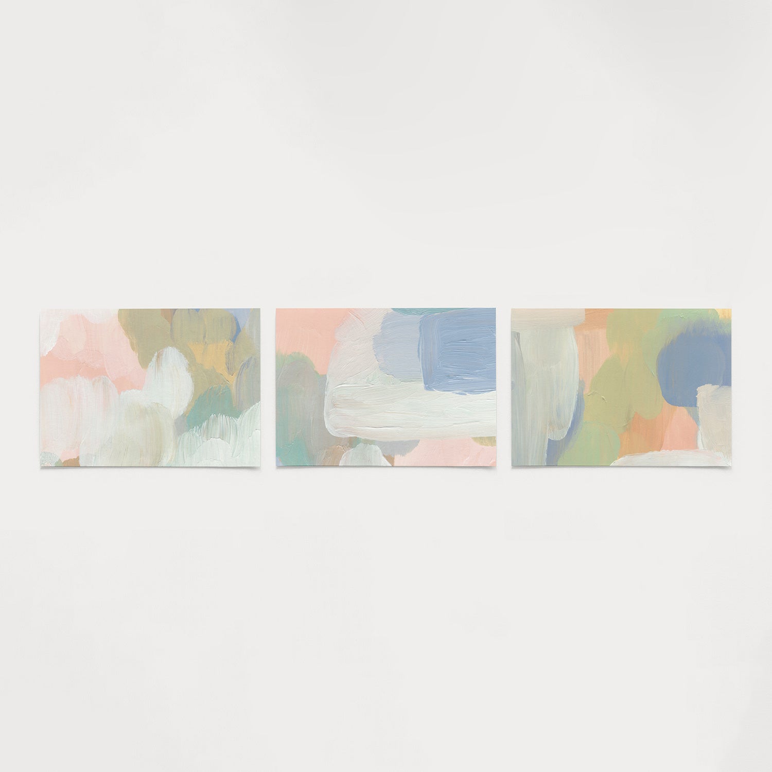 Zachte kleurenharmonie Posterset