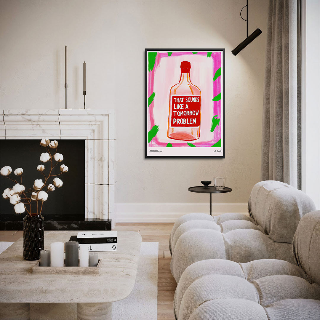 Kleurrijke fles illustratie Kunstwerk