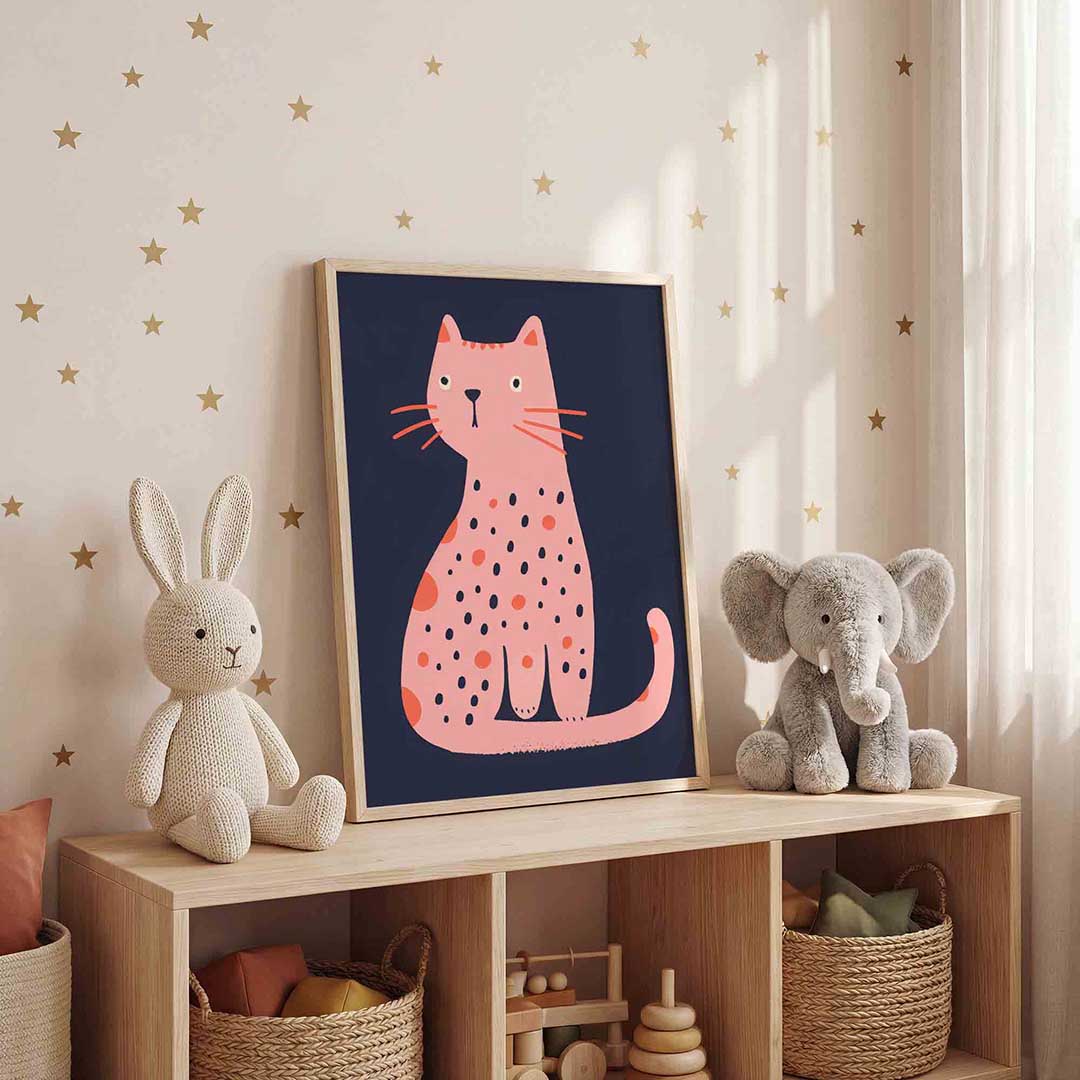 Roze kat Poster