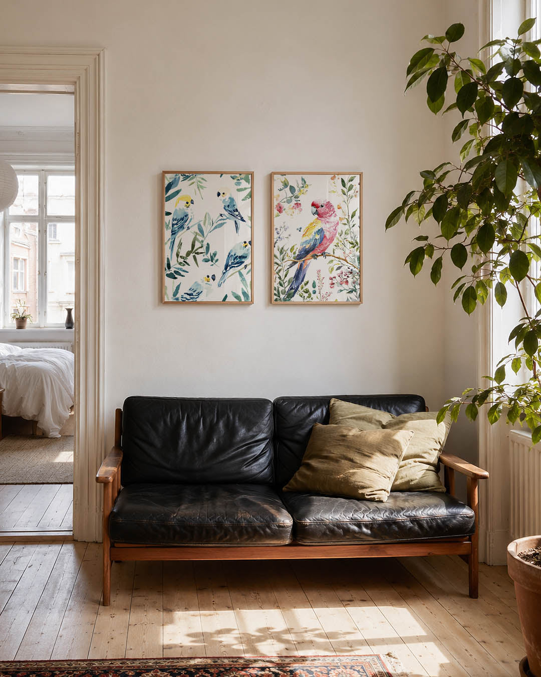 Vogels en bladeren Posterset