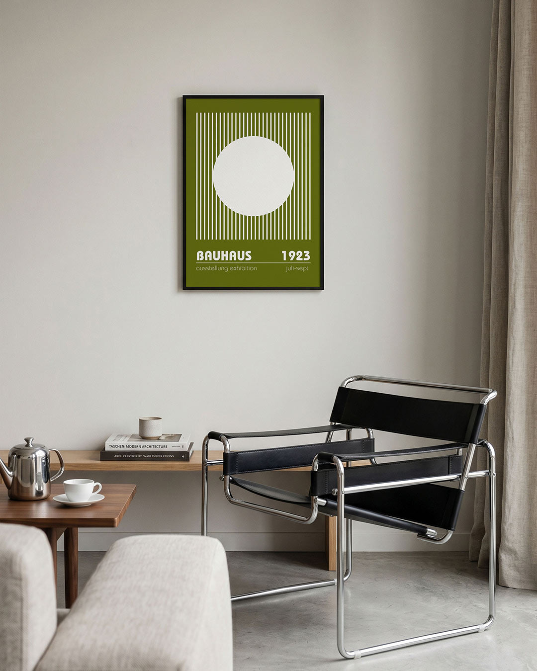 Lijnen en cirkel Poster