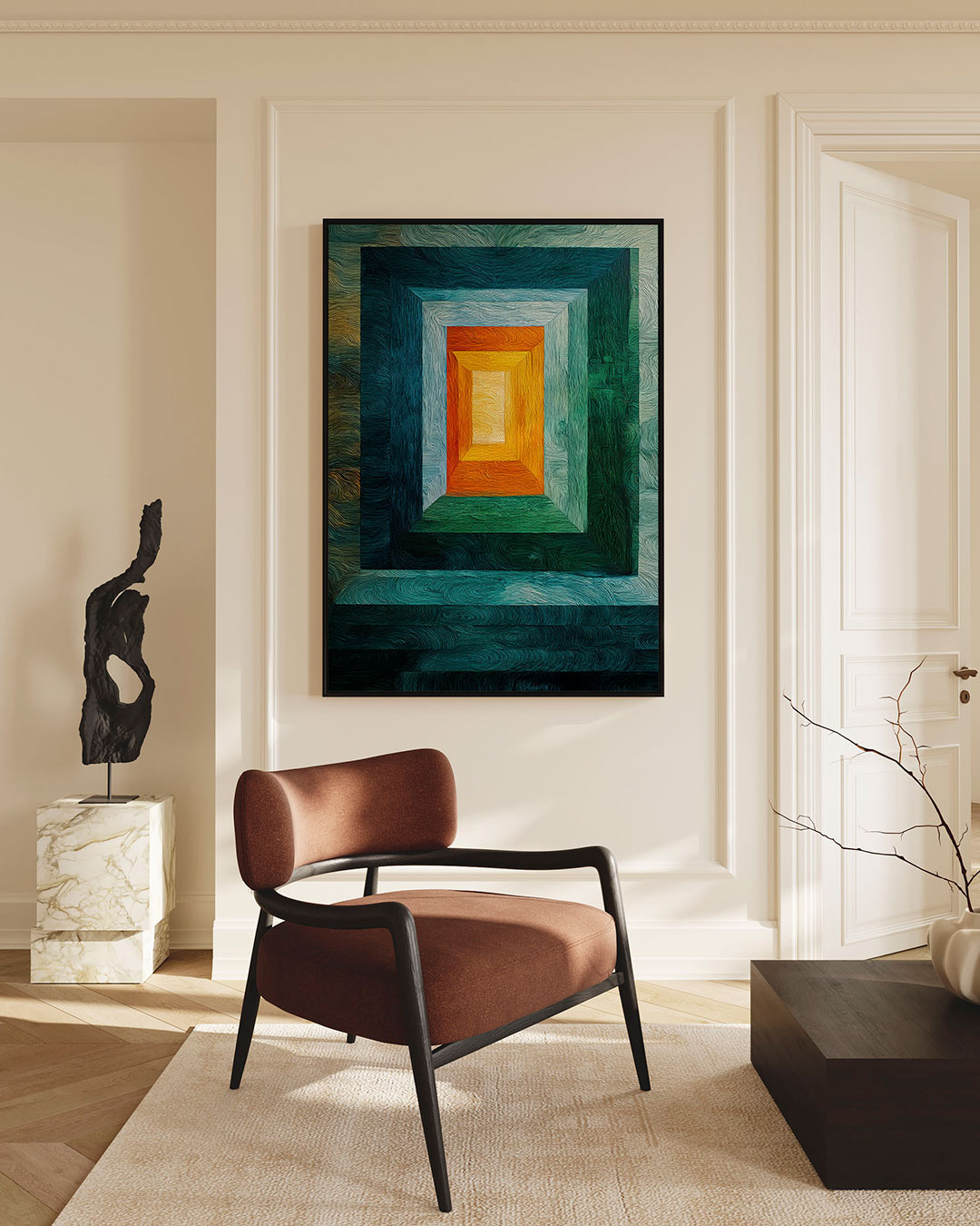 Kleurrijke geometrie Kunstwerk