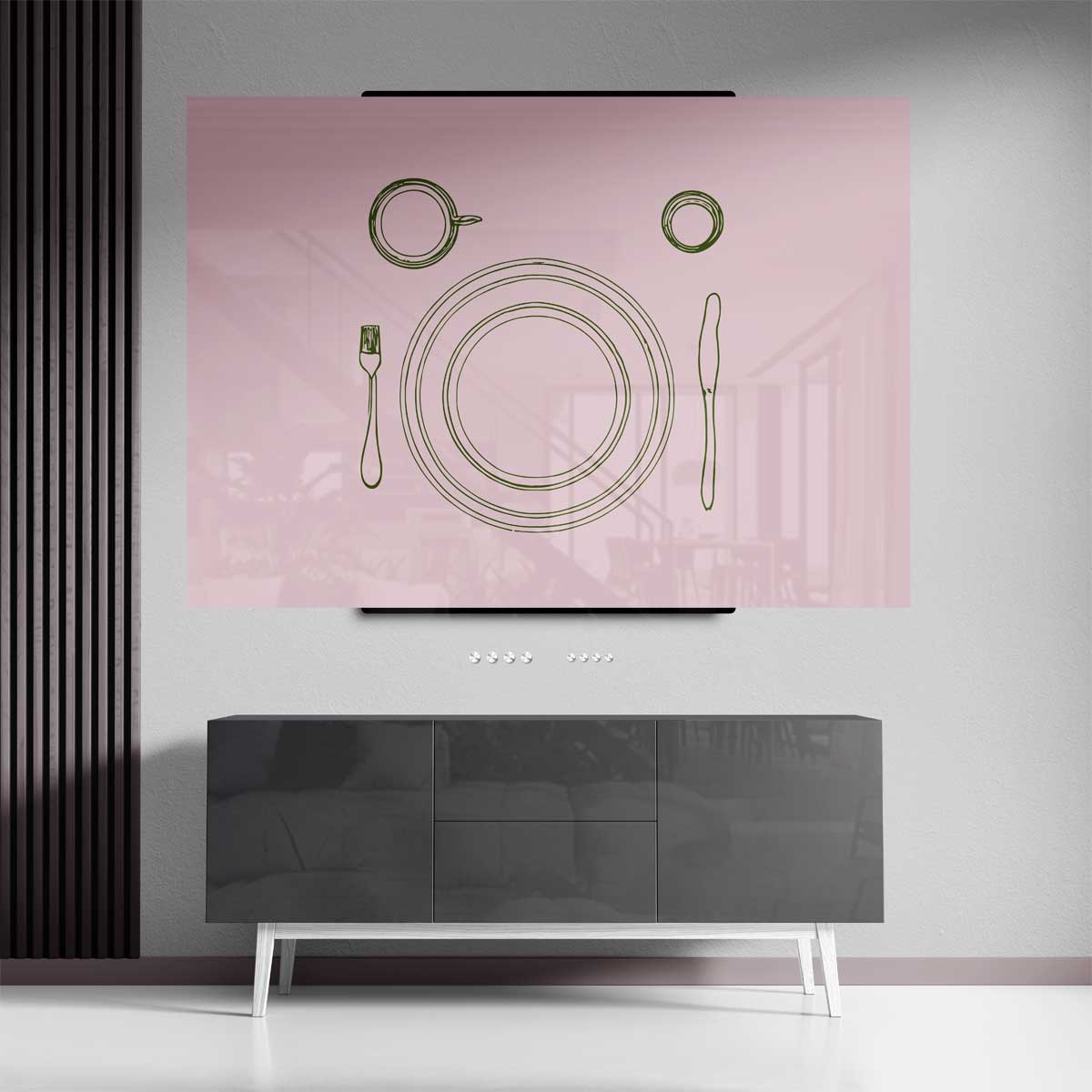 Eenvoudig Elegante Tafelschikking Kunstwerk-canvas-dibond-plexiglas-wanddecoratie-WallArtistic
