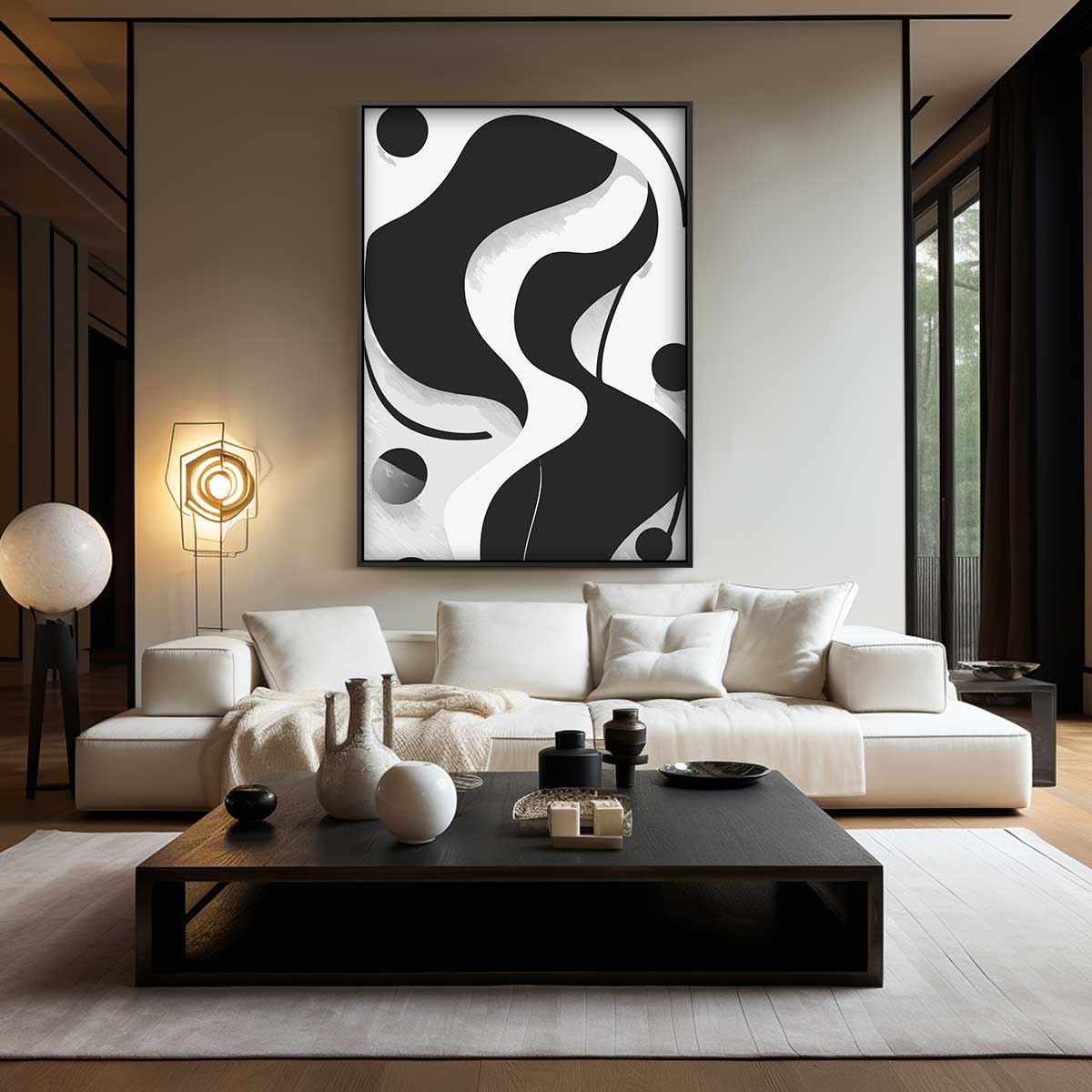 Modern Abstracte Vormen Kunstwerk-canvas-dibond-plexiglas-wanddecoratie-WallArtistic