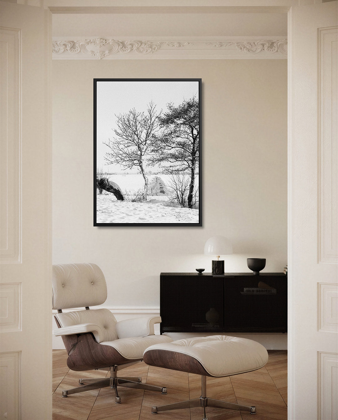Winterse boomlandschap Kunstwerk