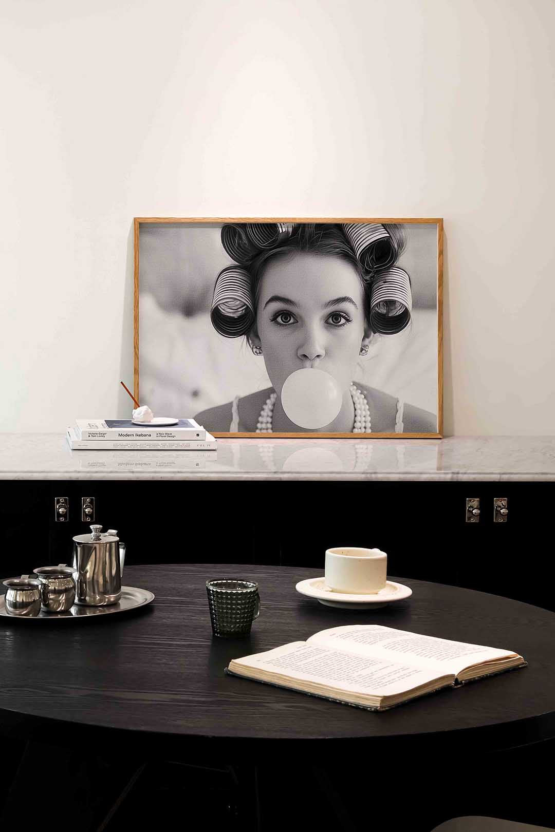 Meisje met kauwgombel Poster