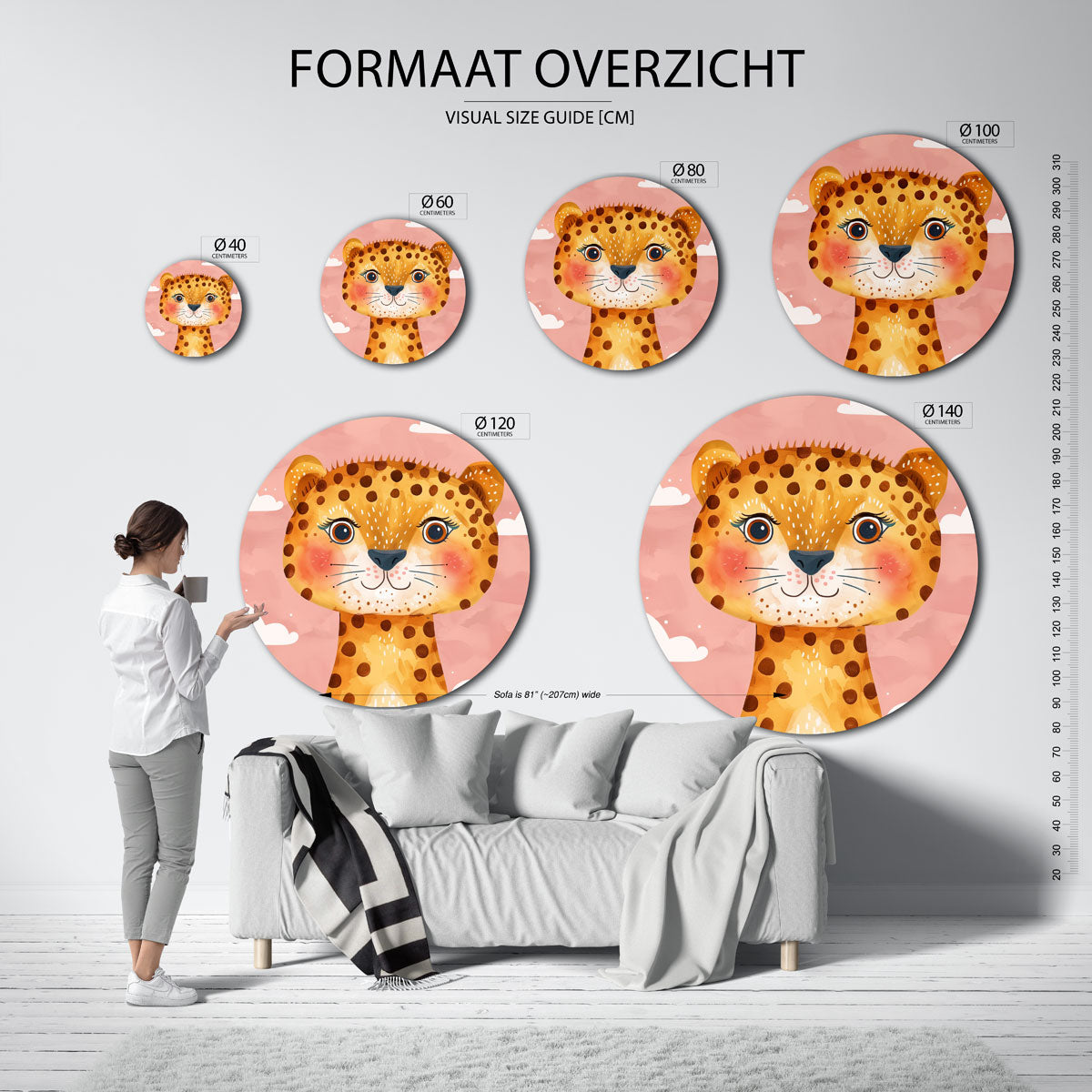 Lachende luipaard Muurcirkel