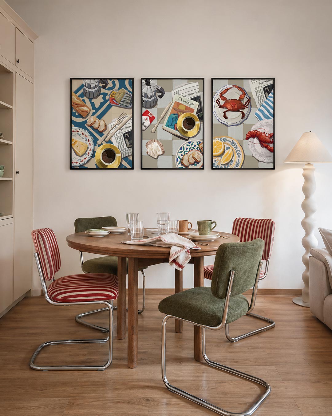 Ontbijt en patronen Posterset