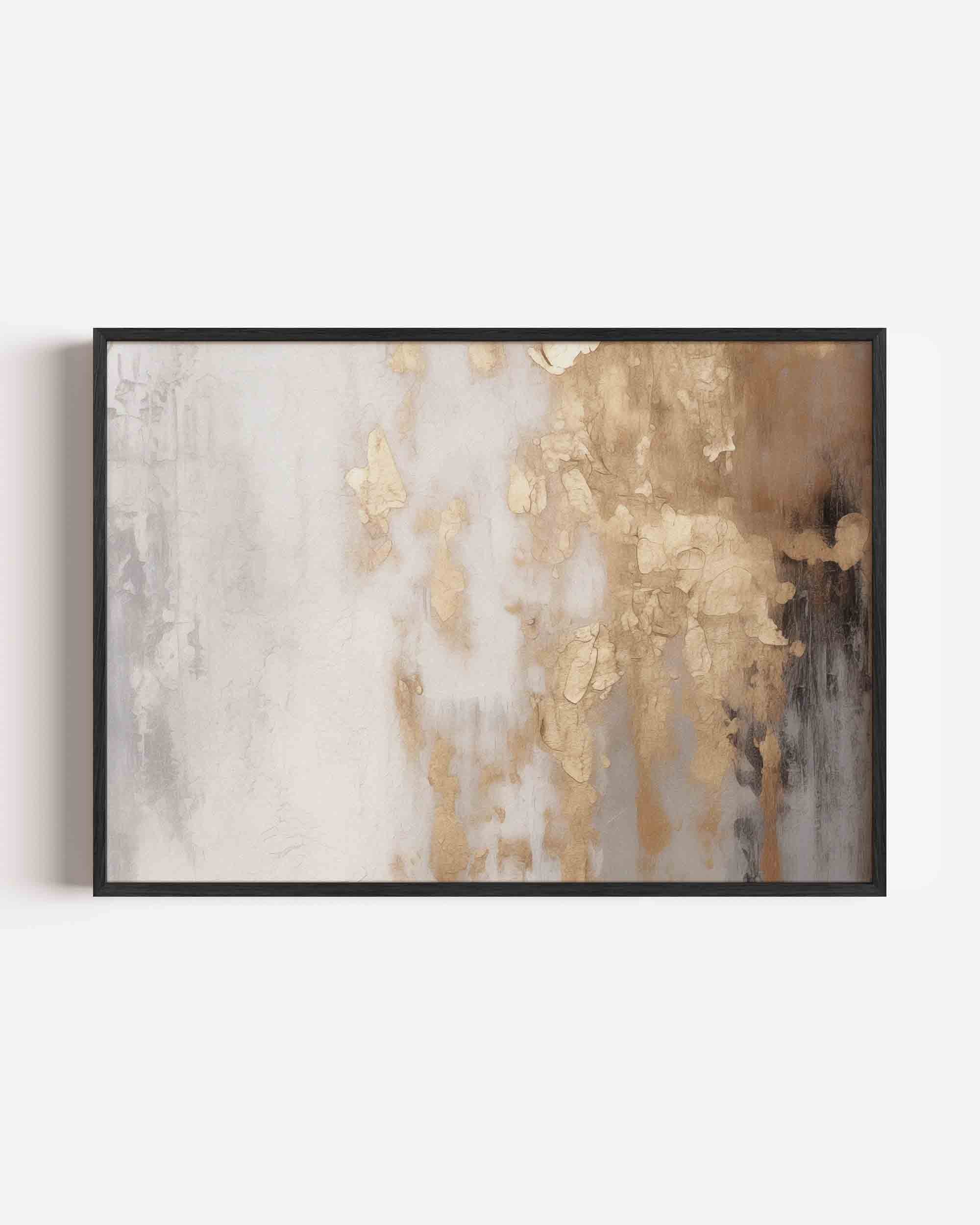Abstracte beige en grijze Poster