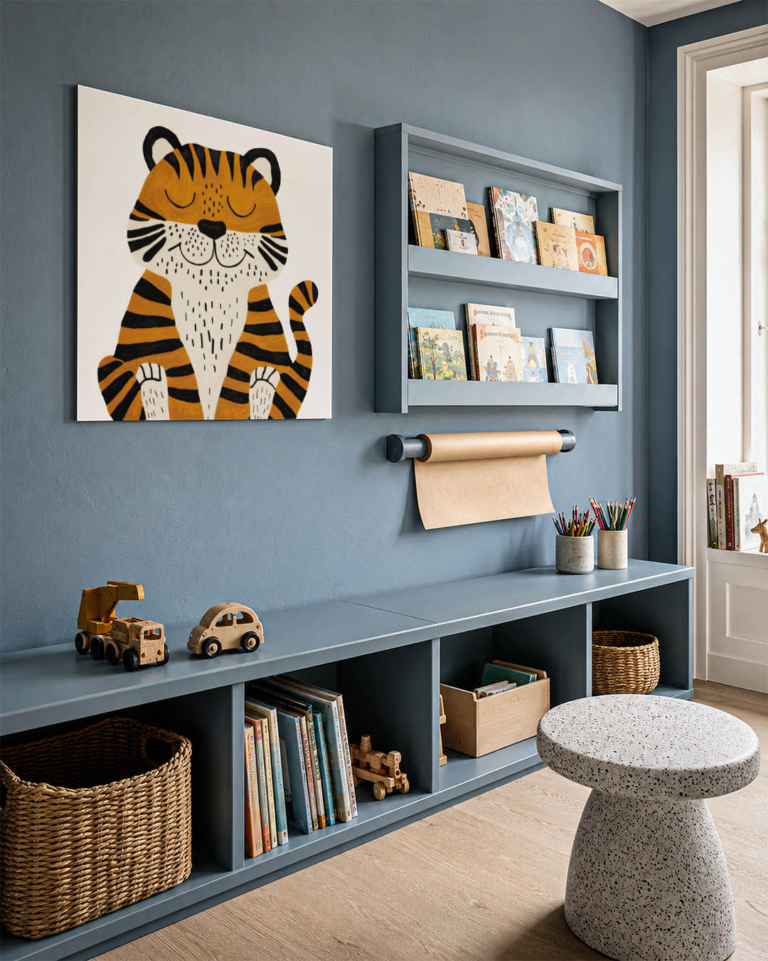 Vrolijke tijger illustratie Kunstwerk