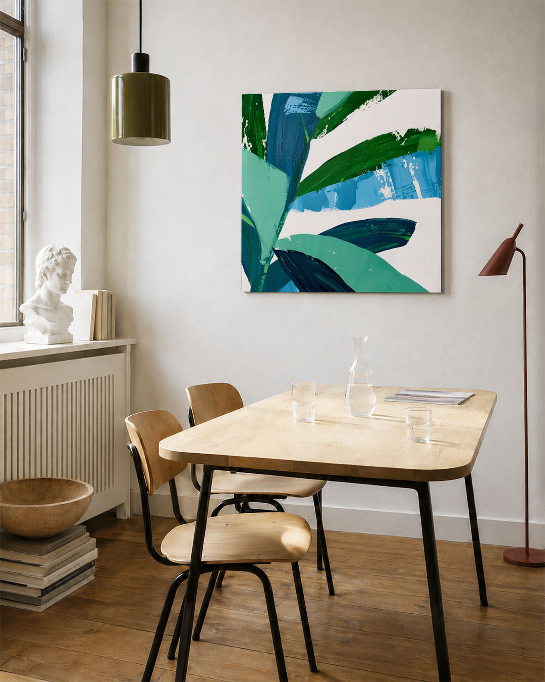 Dynamische kleurencompositie Kunstwerk