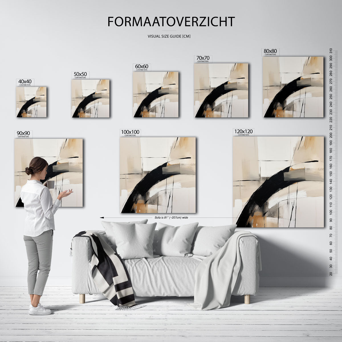 Abstracte lijnen en vlakken Poster