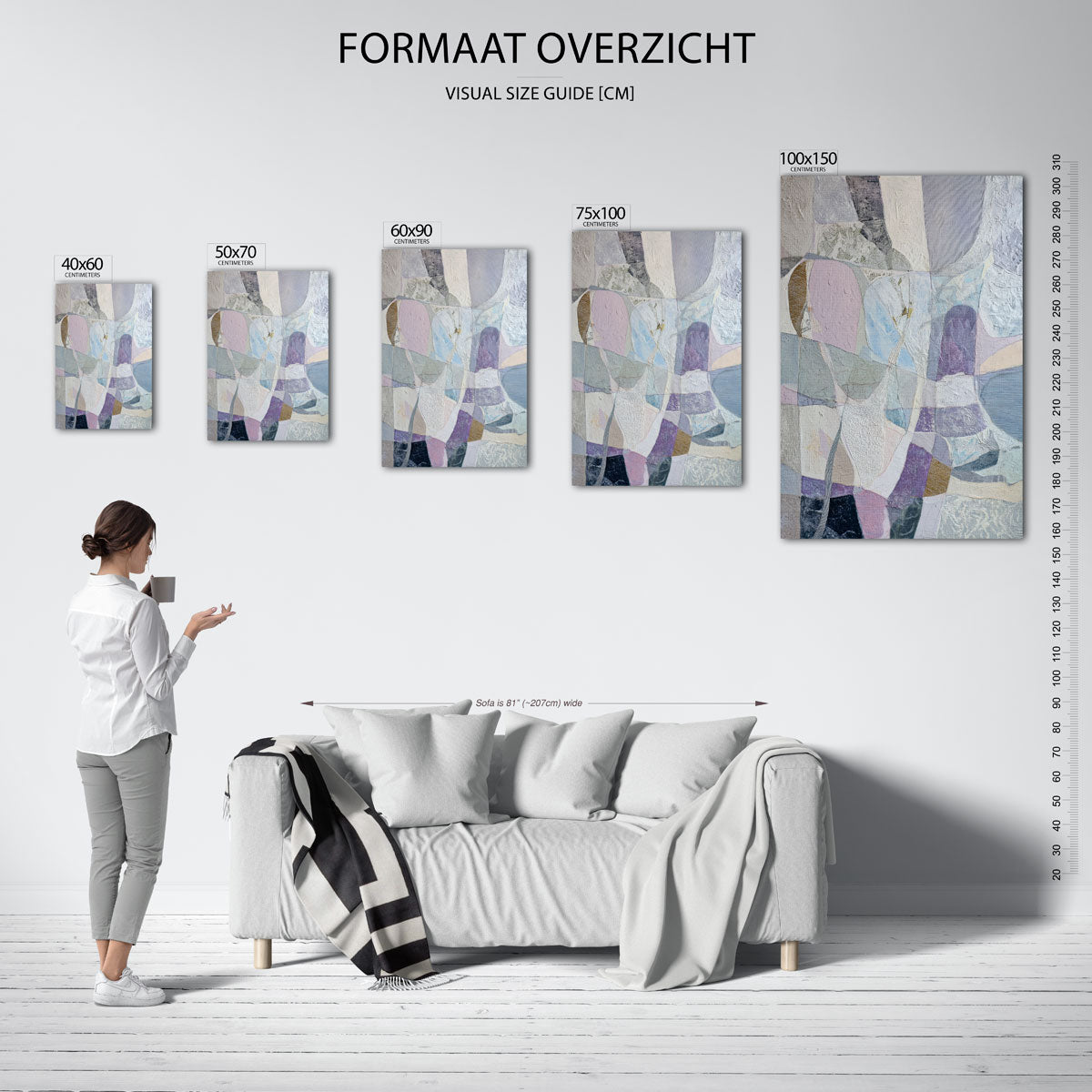Organische vormen compositie Kunstwerk
