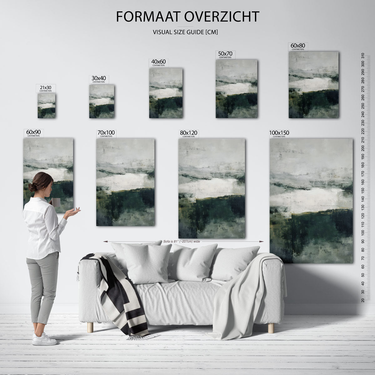 Abstracte landschapsweergave Poster